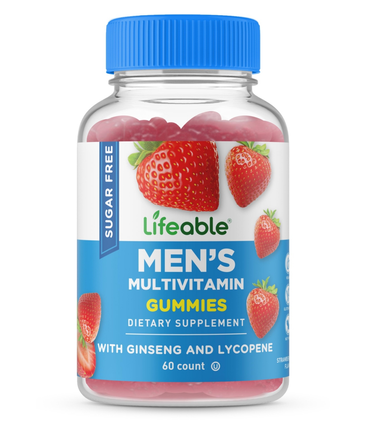 Sugar Free Multivitamin for Men Gummies - Immunity, Digestion, Bones, And Skin - Great Tasting, Dietary Supplement Vitamins - 60 Gummies