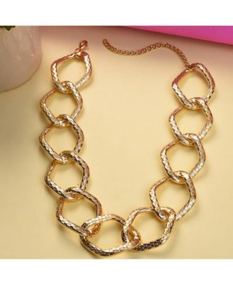 Women's Gold  Metallic Chainlink Necklace