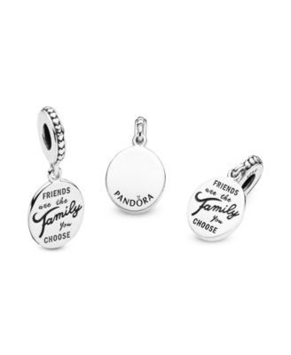 Sterling Silver Friends Are Family Dangle Charm