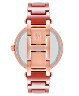 Women's Quartz Red Ceramic Link Watch, 33mm