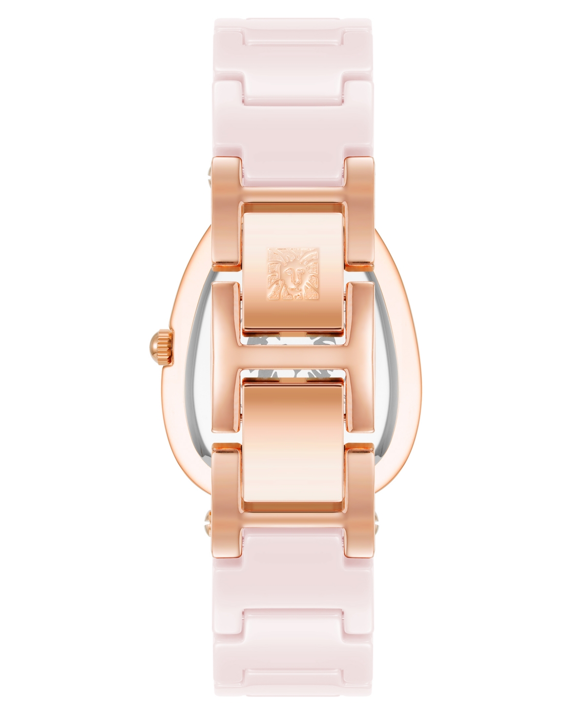 Anne Klein Women's Quartz Blush Ceramic Link Bracelet Watch, 36mm In Blush