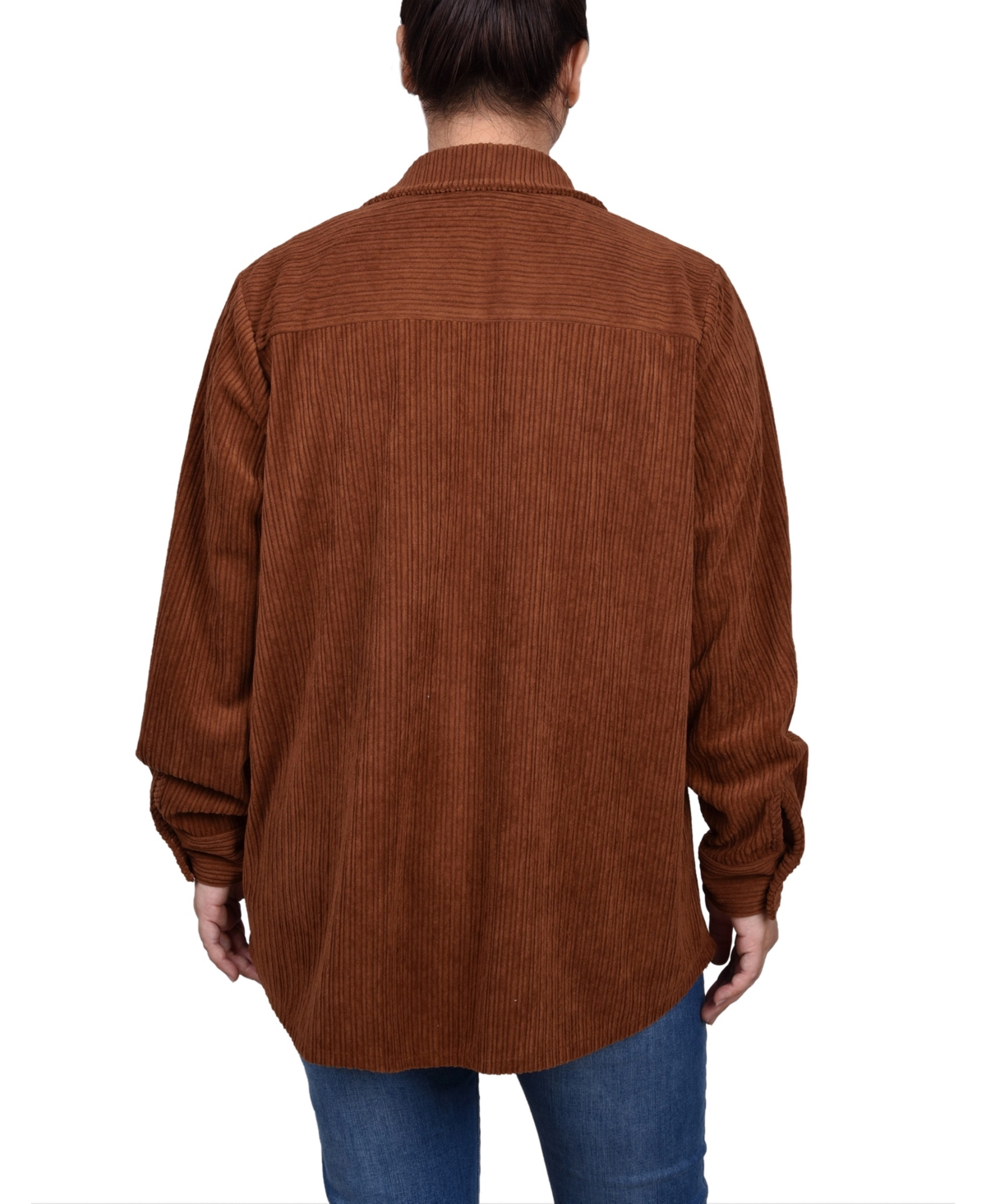 Ny Collection Women's Long Sleeve Corduroy Shirt Jacket