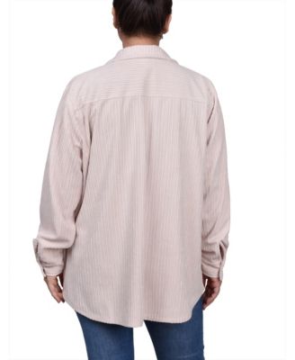 Women's Long Sleeve Corduroy Shirt Jacket