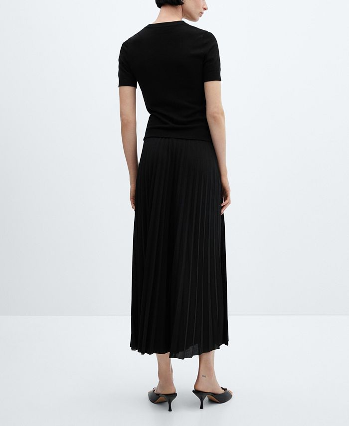 MANGO Women's Pleated Long Skirt Macy's