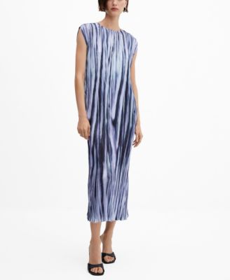 MANGO Women's Tie-Dye Pleated Dress - Macy's