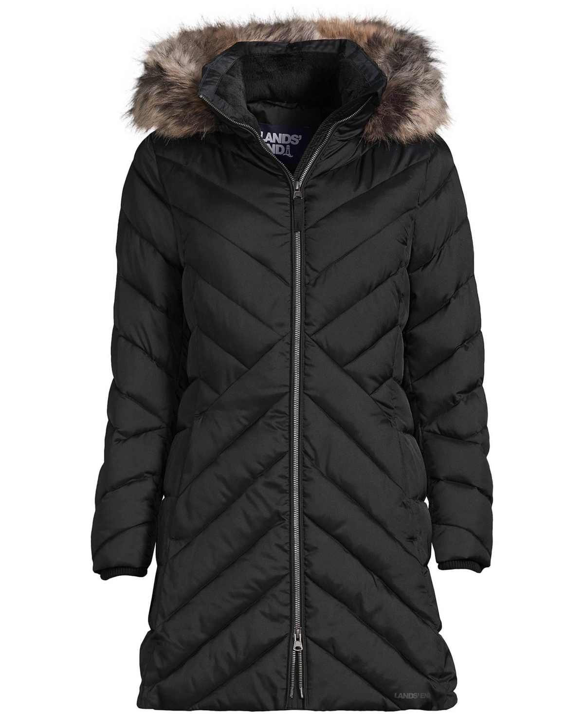 Lands' End Women's Insulated Cozy Fleece Lined Winter Coat