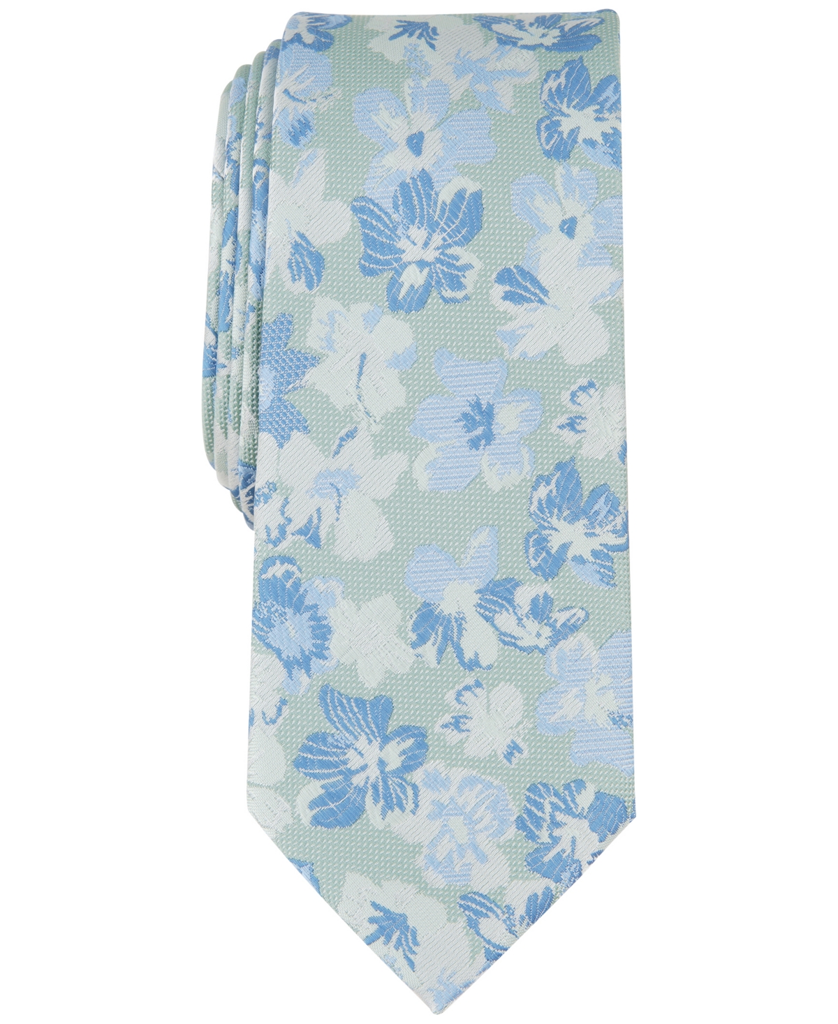 Men's Rhodes Floral Tie, Created for Macy's - Blue