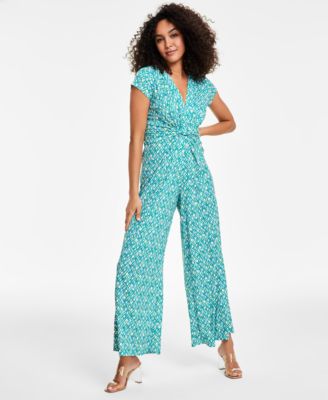 Vince Camuto Women's Cap-Sleeve Wide-Leg Jumpsuit - Macy's