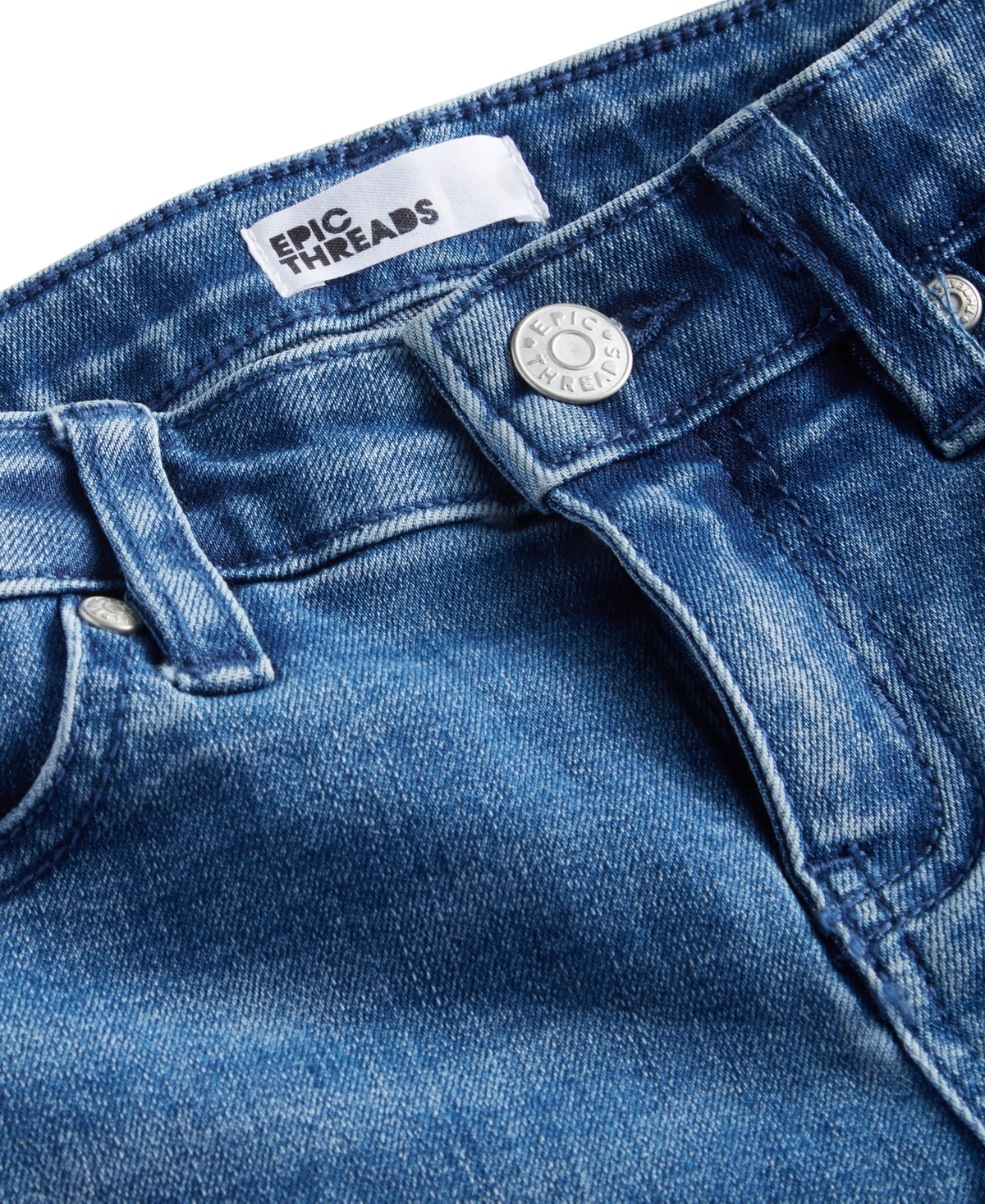 Epic Threads Little GirlsDenim Bermuda Shorts, Created for Macy's - Bluebell