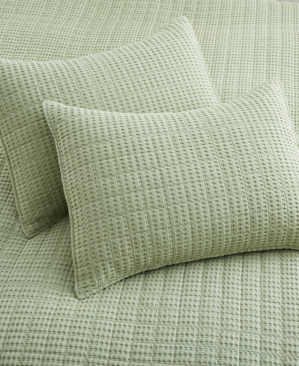 Levtex Mills Waffle Textured 2-pc. Quilt Set, Twin/twin Xl In Green