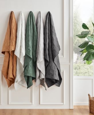 Washed Linen Reversible Quilted Throw, 50" x 60"