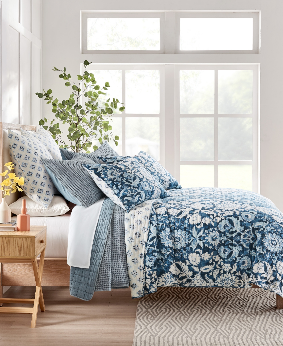 Levtex Mills Waffle Textured 3-Pc. Quilt Set, King/California King