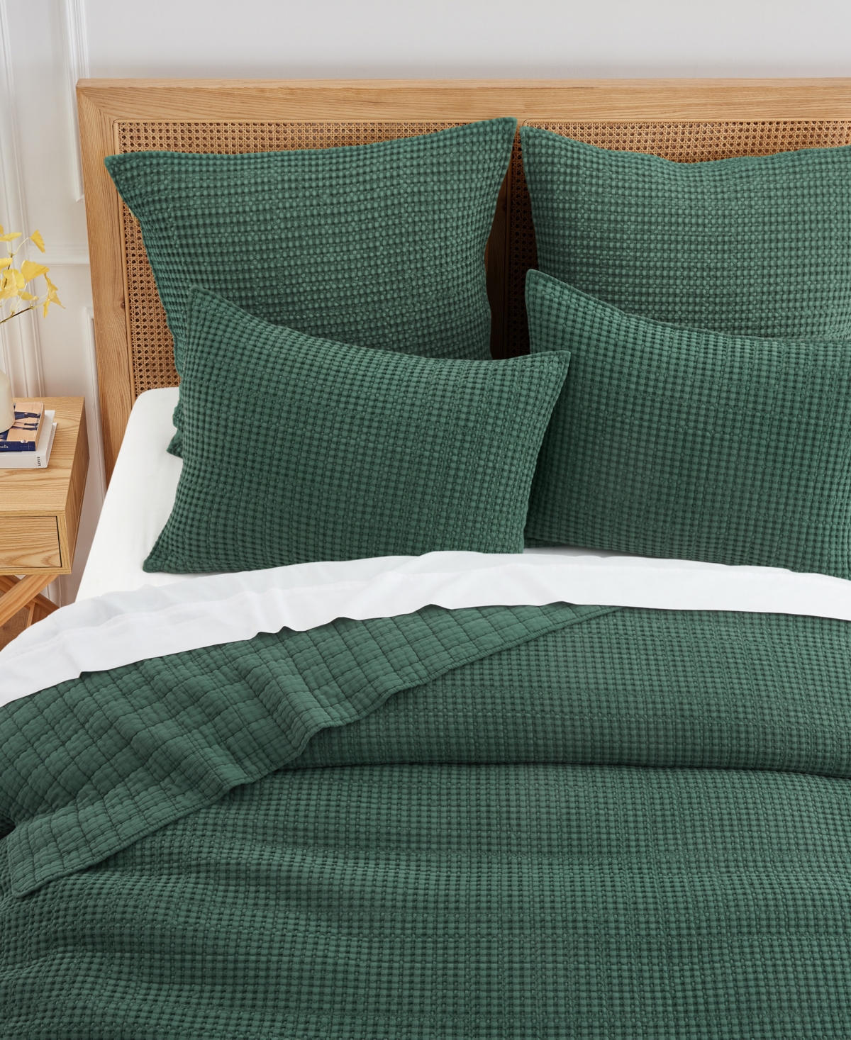 Levtex Mills Waffle 2-pc. Sham Set, European In Forest Green