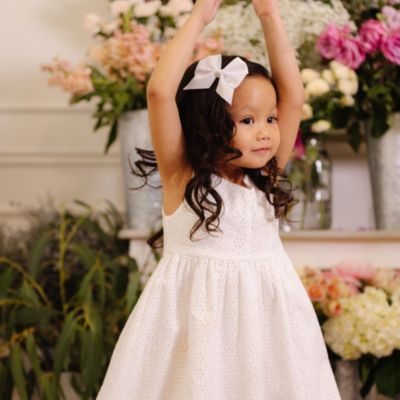 Girls' Sleeveless Bow Shoulder Swing Dress, Kids