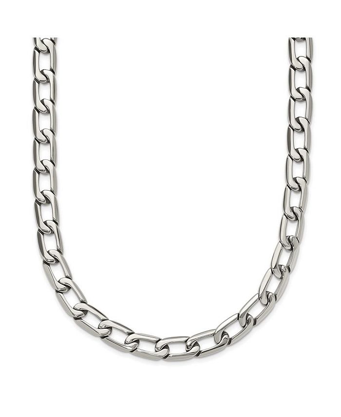 Chisel Stainless Steel Polished 24 inch Open Link Necklace - Macy's