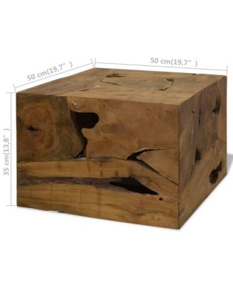 Coffee Table Brown Genuine Teak Medium Coffee Table Square