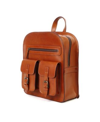 Dust Company Leather Backpack Tobacco Boston Collection