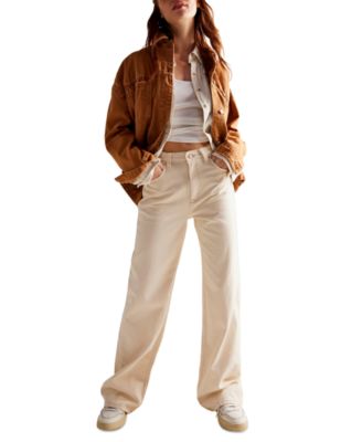 Free People - Women's Cotton Tinsley Baggy High-Rise Straight Jeans
