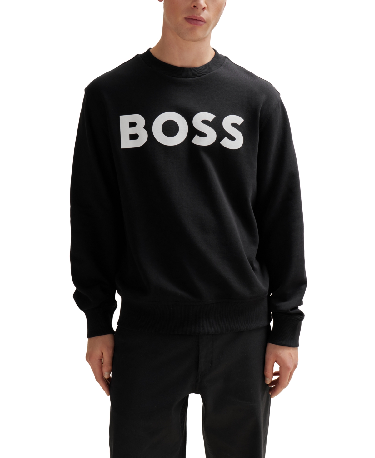 HUGO BOSS BOSS BY HUGO BOSS MEN'S RELAXED-FIT LOGO SWEATSHIRT 