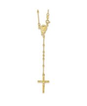 14 kt gold rosary cheap necklace