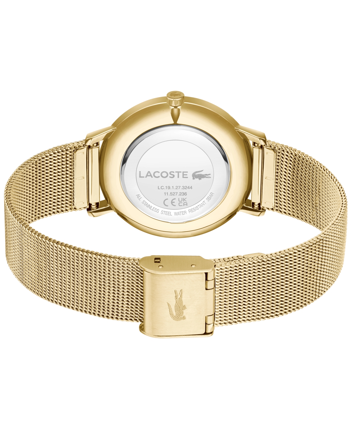 Shop Lacoste Women's Crocorigin Quartz Gold-tone Stainless Steel Bracelet Watch 35mm