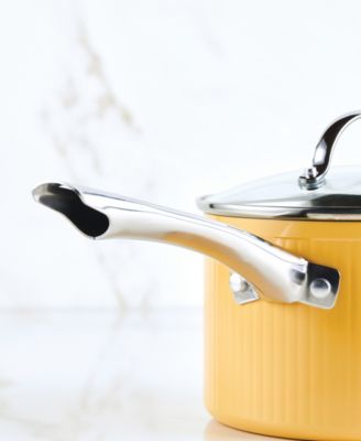 Style Aluminum Nonstick 3 Quart Cookware Straining Saucepan with Lid