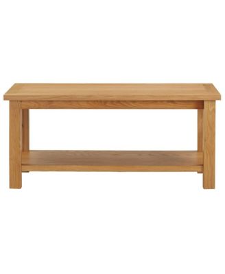 Coffee Table 35.4"x17.7"x15.7" Solid Oak Wood
