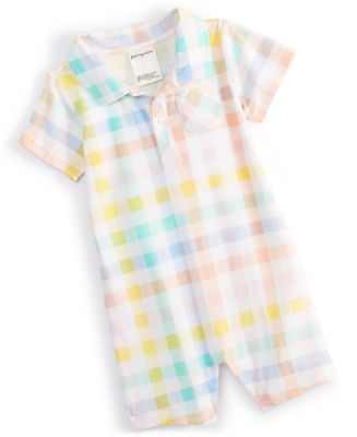 First Impressions Baby Boys Vacation Plaid Sunsuit, Created for
