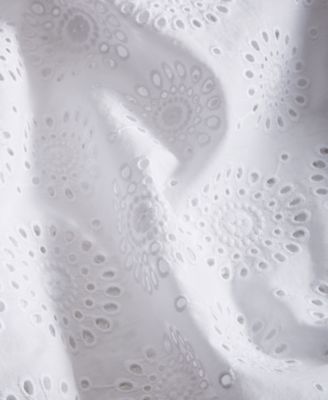 Women's Solid Eyelet Puff-Sleeve Blouse, Created for Macy's