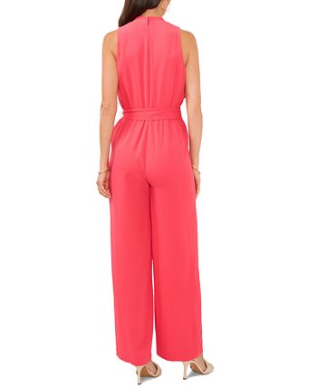 Vince Camuto Women's V Neck Colorblocked Jumpsuit Black Size 8