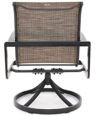 Wythburn Mix and Match Sleek Sling Outdoor Swivel Chair, Created for Macy's