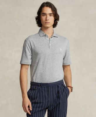 폴로 랄프로렌 Polo Ralph Lauren Mens Classic-Fit Cotton-Linen Mesh Polo Shirt