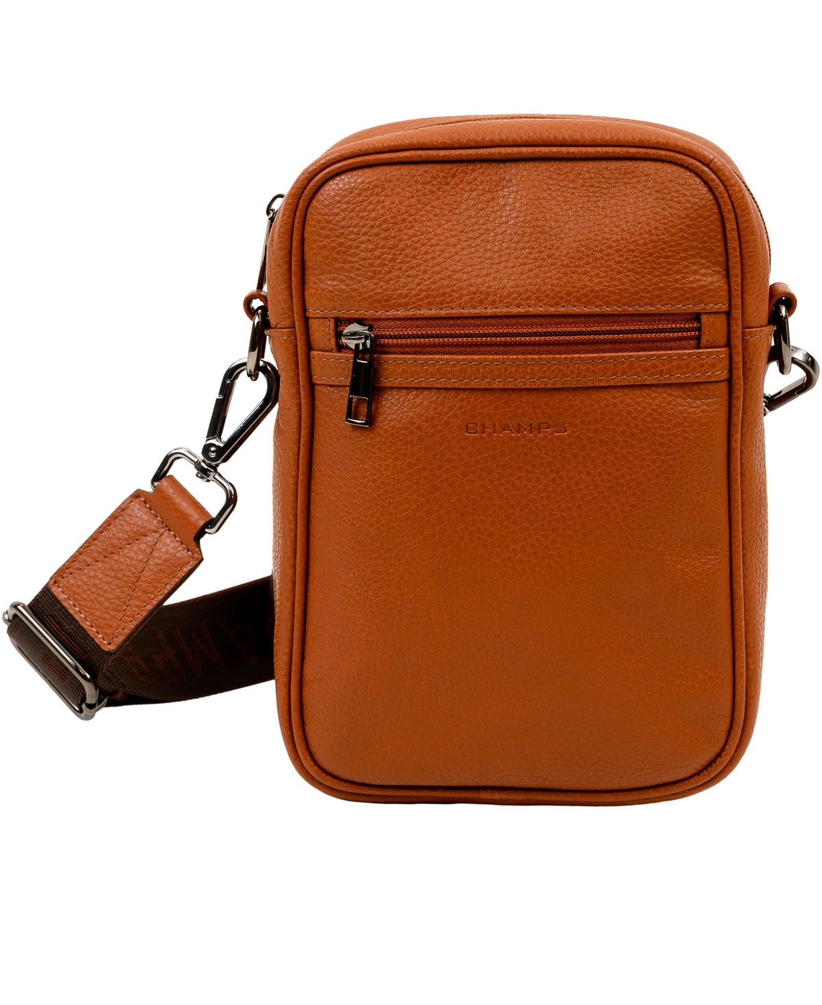 Onyx Vertical Leather Cross Body - Brown