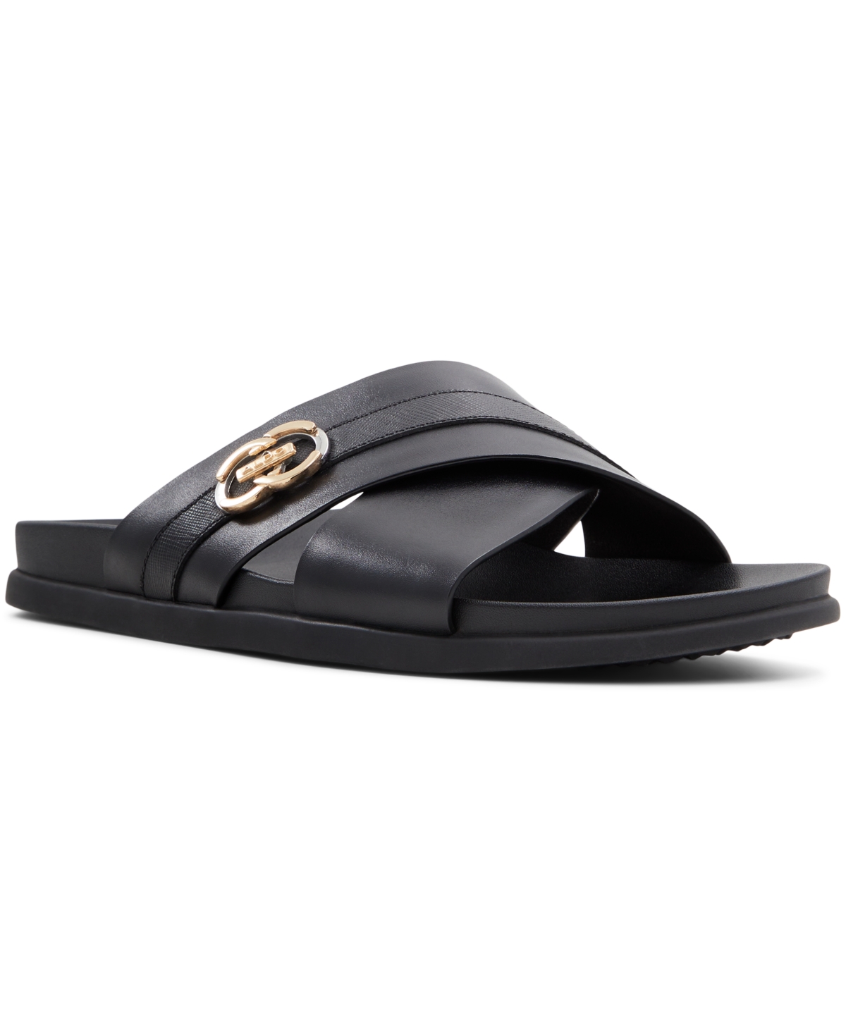 Shop Aldo Men's Delmar Flat Sandals In Black