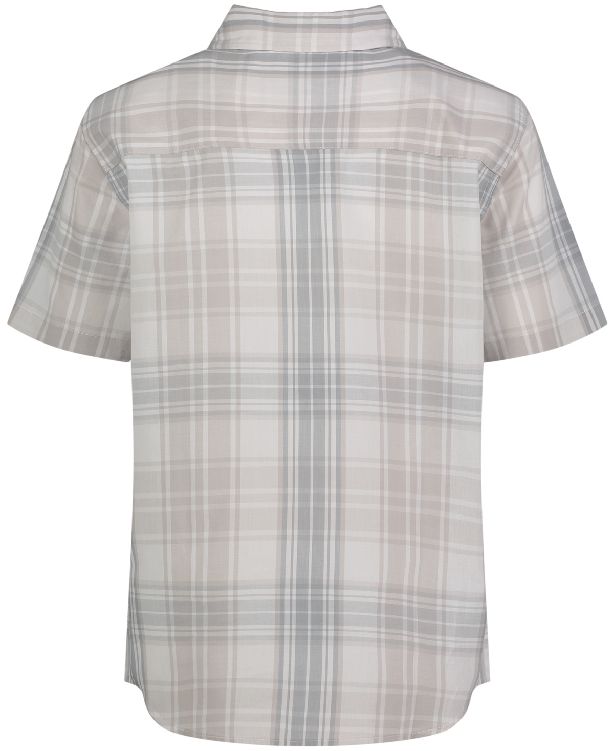 Calvin Klein Big Boys Washed Out Yarn-Dyed Plaid Shirt