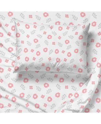 Cutout Floral 100% Organic Cotton Full Sheet Set