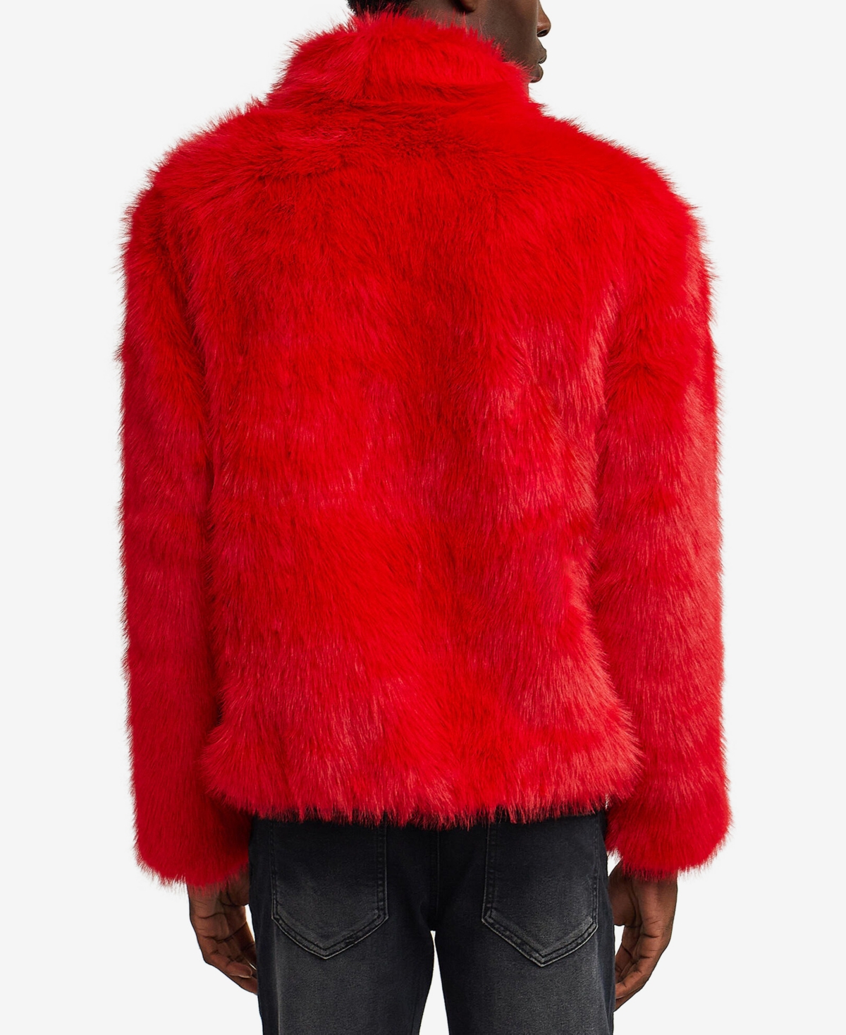 Reason Men's Faux Fur Full Zip Jacket
