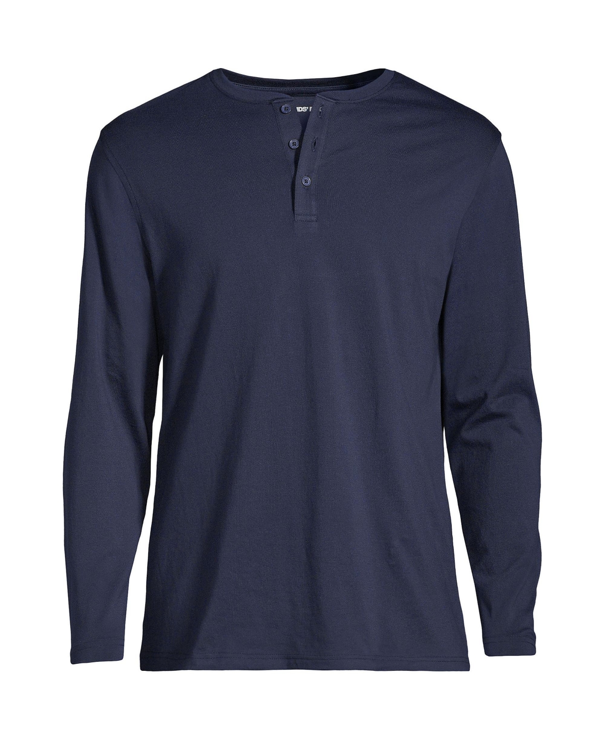 Men's Big & Tall Supima Jersey Long Sleeve Henley T-Shirt - Radiant navy