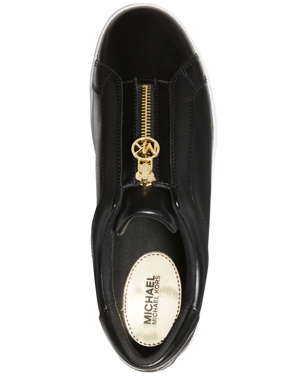 Shop Michael Kors Michael  Women's Keaton Zip Slip-on Sneakers In Pale Gold