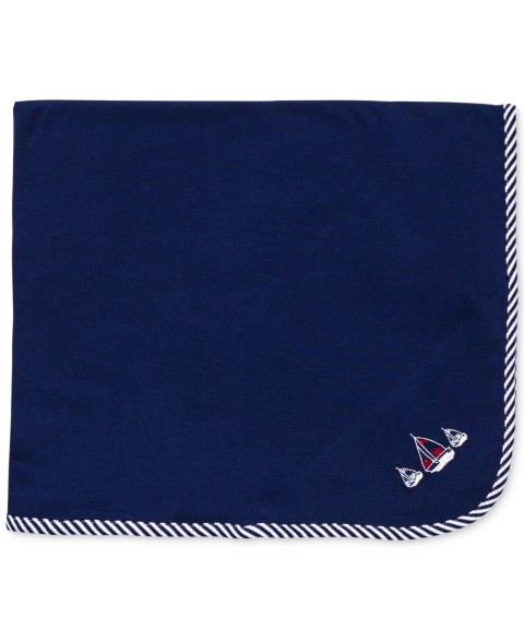 Детские Little Me Baby Boys Sailboat And Stripe Trim Blanket