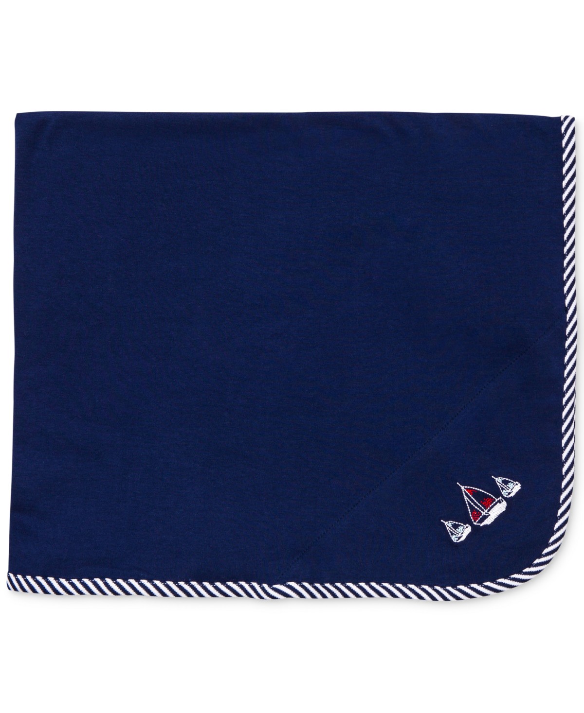 Детские Little Me Baby Boys Sailboat And Stripe Trim Blanket — фото 1