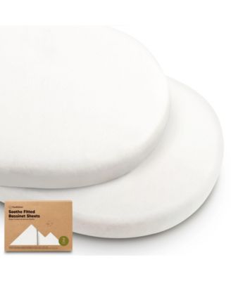 Bassinet Sheet for Baby Girls, Boys, 2-Pack Soothe Bassinet Fitted Sheets, Bedside Bassinet Mattress Sheet