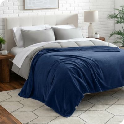 Textured Micro Plush Fleece Blanket, King/California King