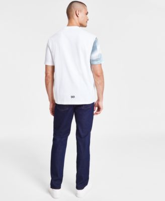 Men's Regular-Fit Diagonal Graphic T-Shirt