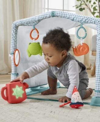3-in-1 Baby Gym with Tummy Time Playmat, Tunnel and Toys, Crawl Play Activity Gym
