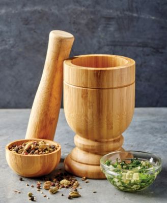 IMUSA 5.60" Bamboo Mortar And Pestle - Macy's