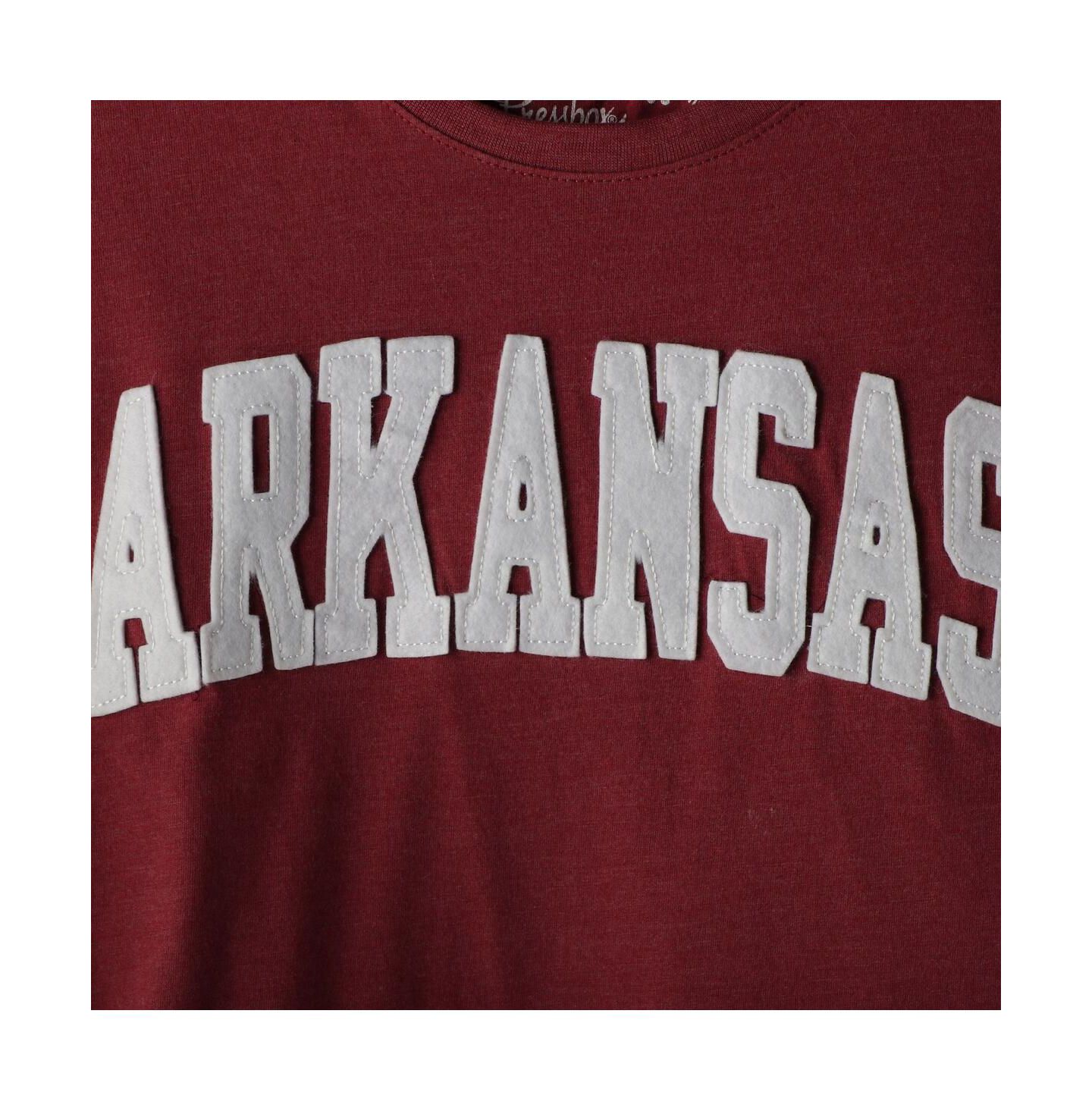 Женская футболка Pressbox Heathered Cardinal Arkansas Razorbacks Two-Hit Canyon Long Sleeve — фото 3
