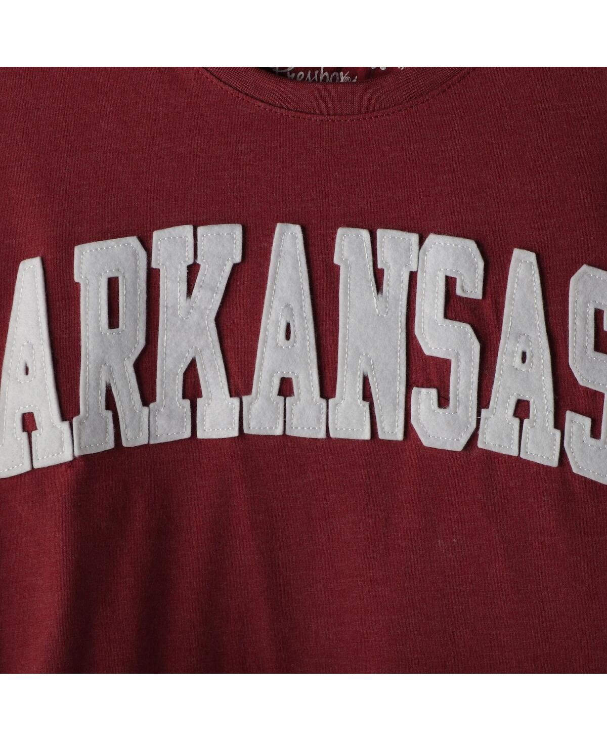 Women's PressboxArkansas Razorbacks Two-Hit Canyon Long Sleeve T-shirt - Heathered Cardinal