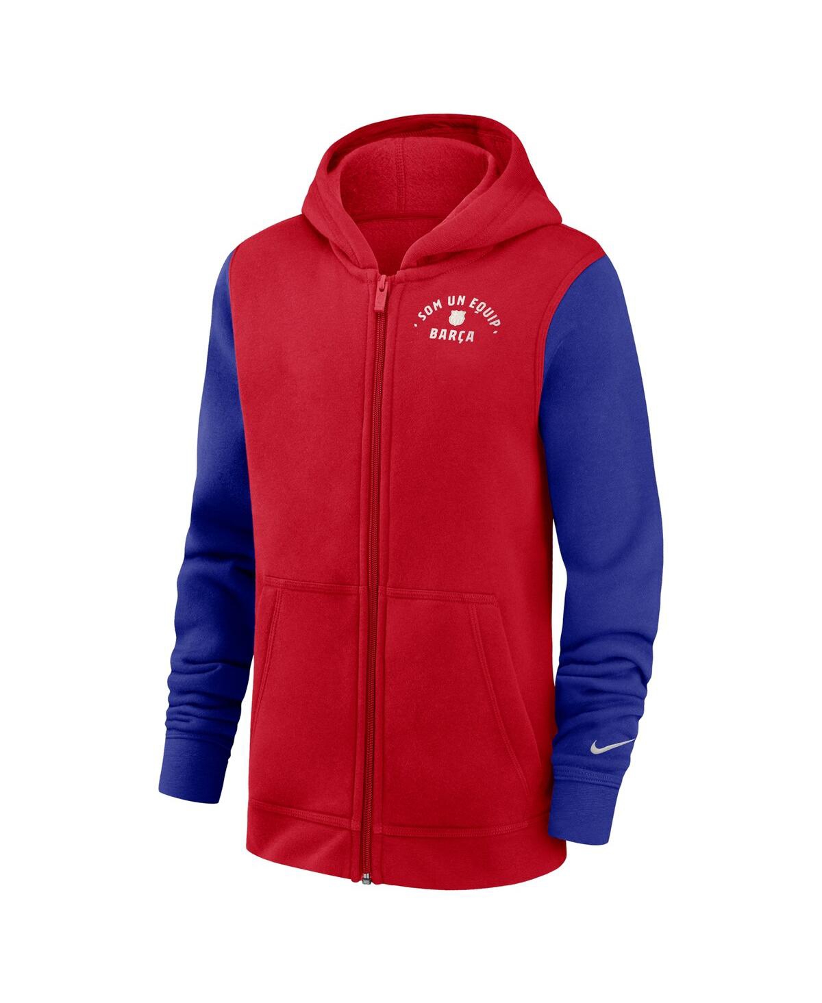 Big Boys NikeBarcelona Club Full-Zip Hoodie - Red