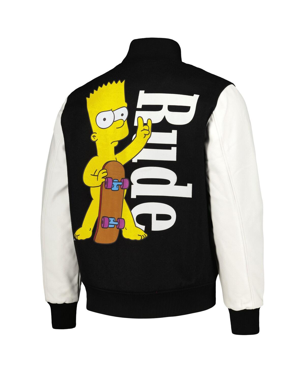 Shop Freeze Max Men's  Black The Simpsons Rude Full-zip Varsity Jacket